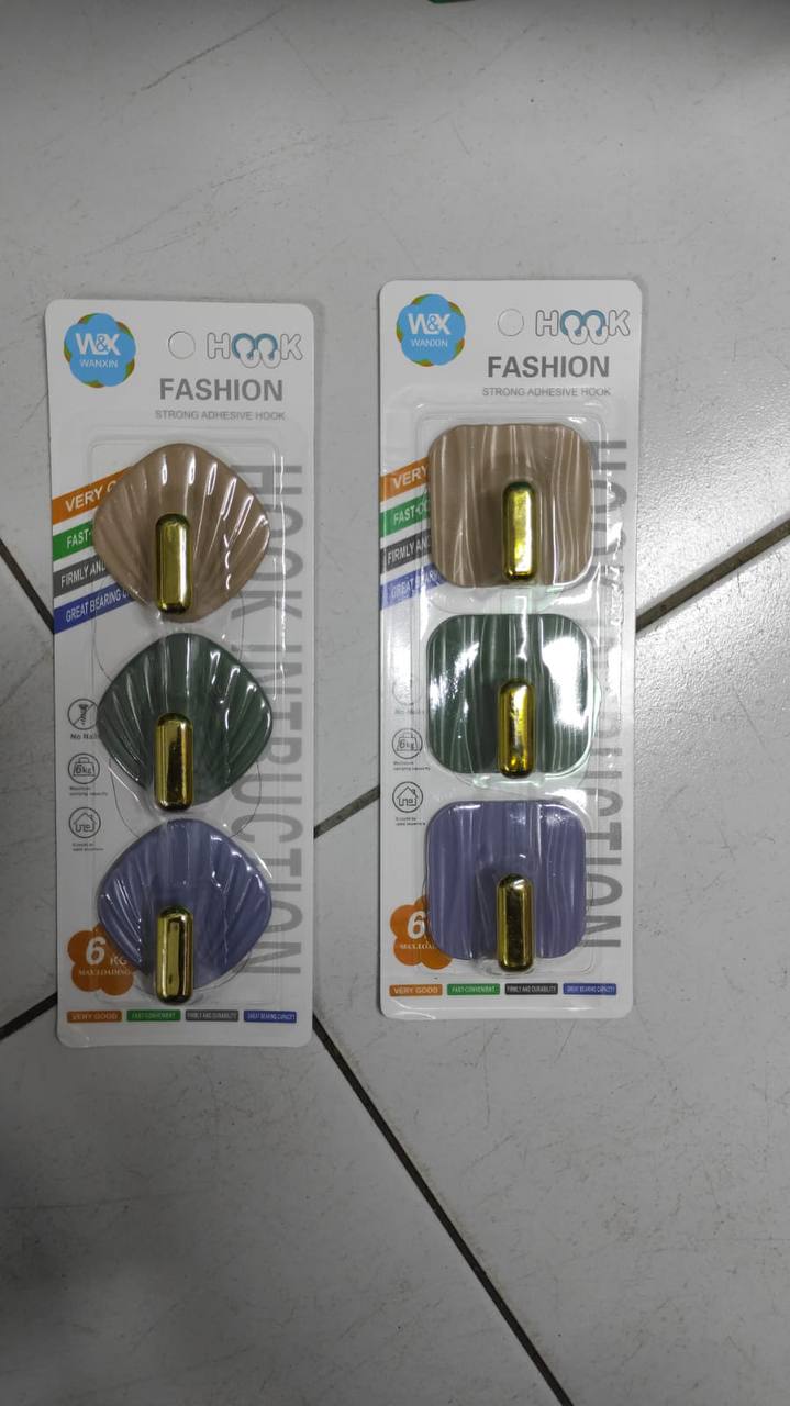 Shell Shape Wall Hooks Strong Load Bearing Wall Hooks 3pcs/set