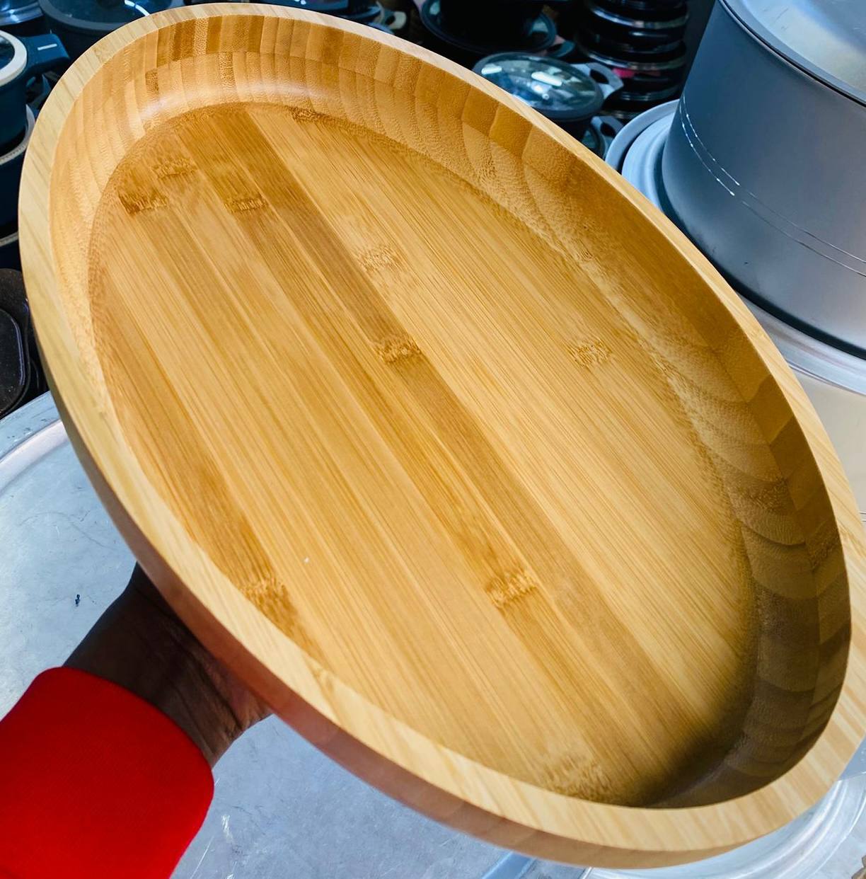 Bamboo salad bowls