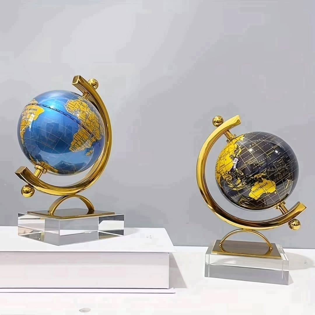 CRYSTAL BASE GLOBE DECOR
