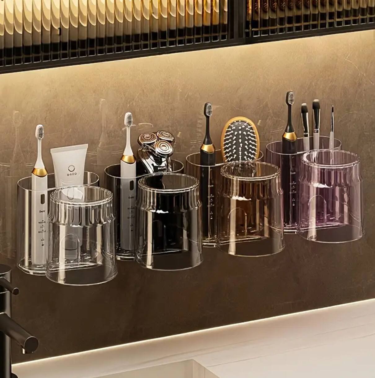 Toothbrush Holder With Mouthwash Cup