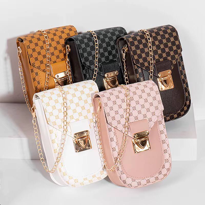 Geometric pattern phone bag/ cross body bag