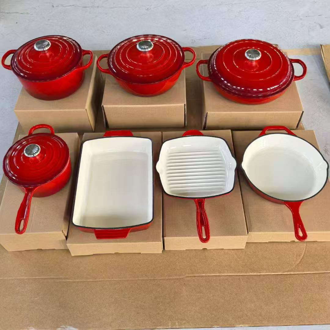 11pcs cast iron cookware