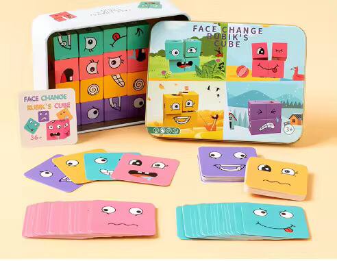Intelligent wooden challenge / Face changing Rubic Cubes