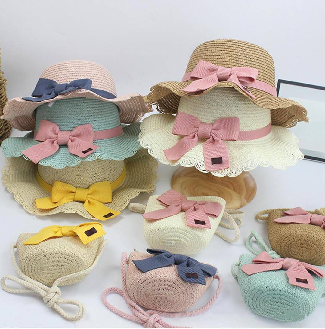 Girls hat+ sling bag casual wear set