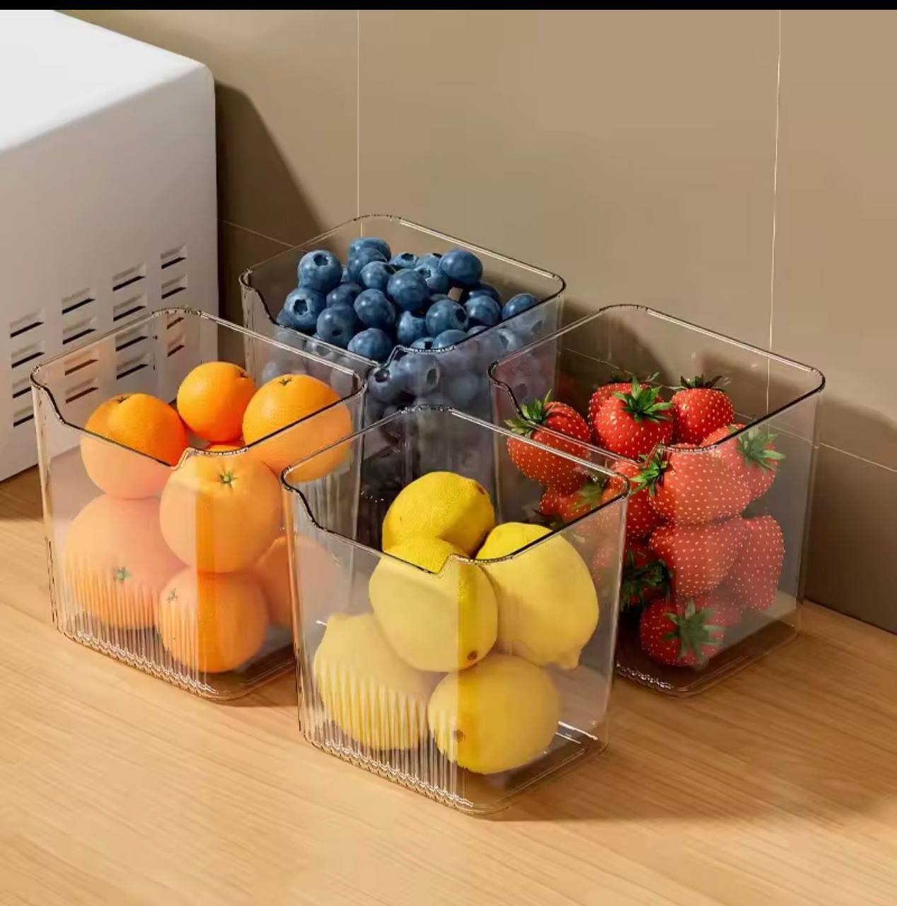 1PCS Refrigerator Side Door Storage Box Food Vegetable Fruit Eggs Fresh Organizer Household Kitchen Fridge Containers Boxes.