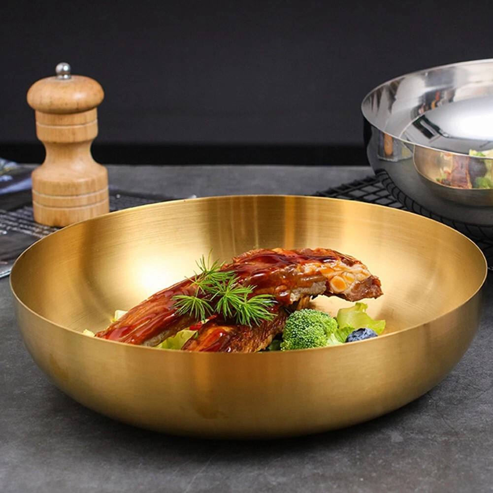 3 Litre Gold Stainless Steel 28cm Ramen Bowl