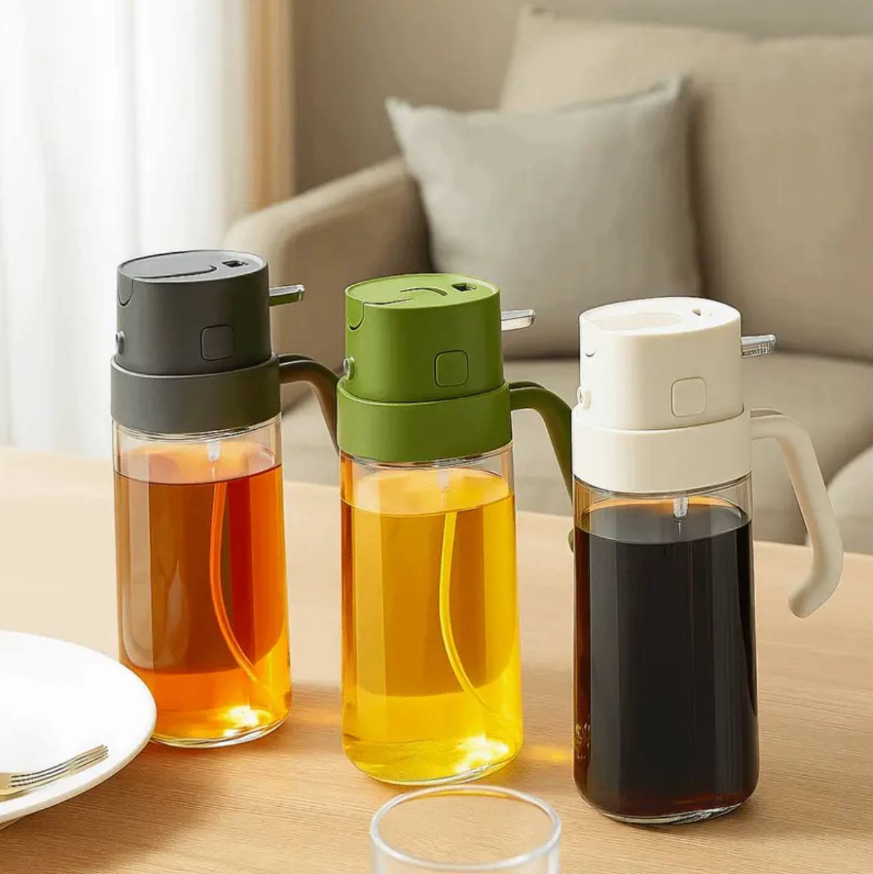 2in1 multifunctional oil spray dispenser