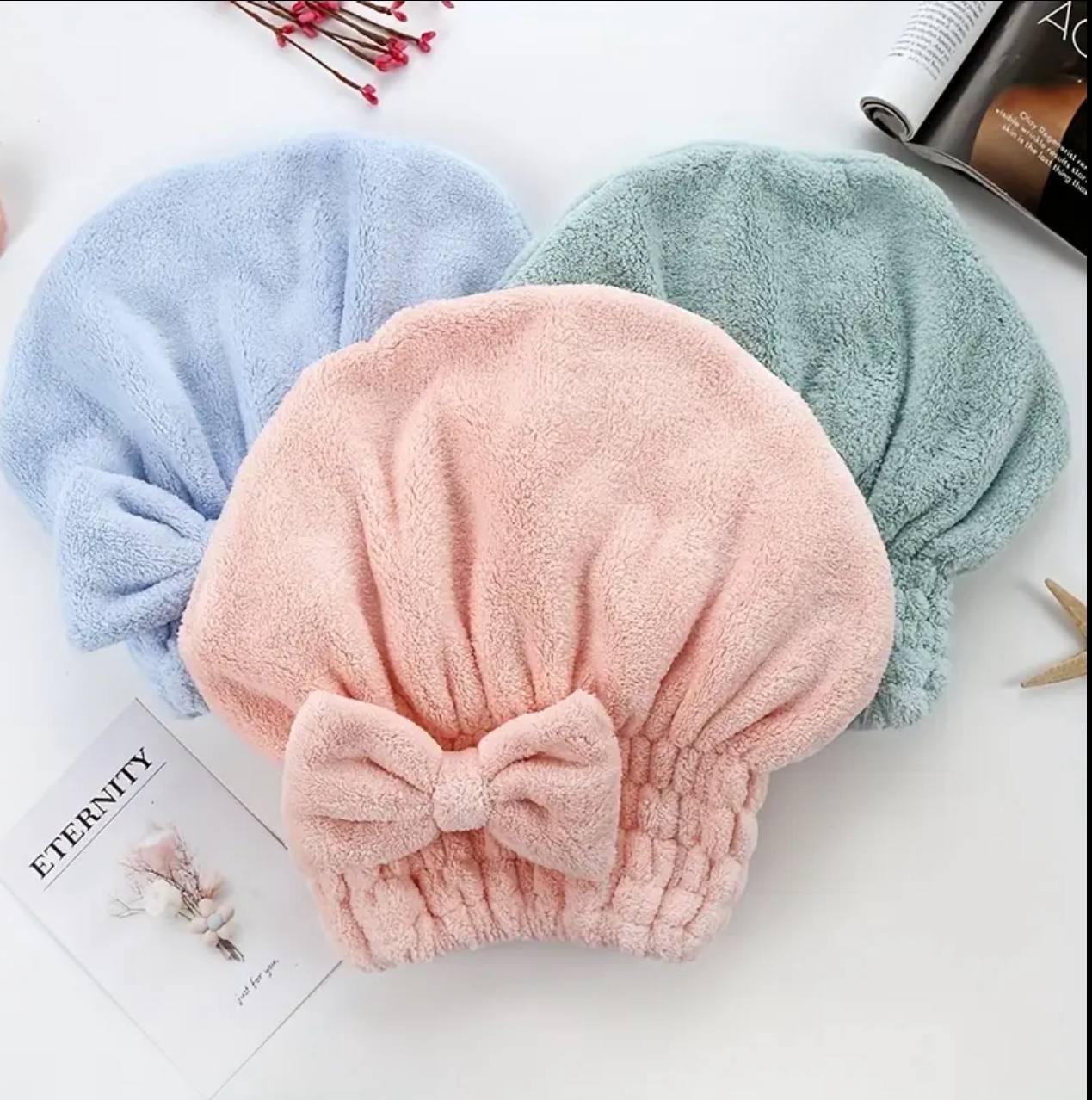 Super absorbent quick drying hair cap