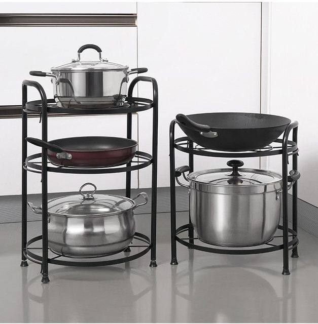 High quality Three layers creative kitchenware organizer pot rack