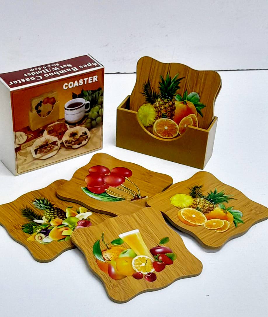 6 pcs Coasters with Stand