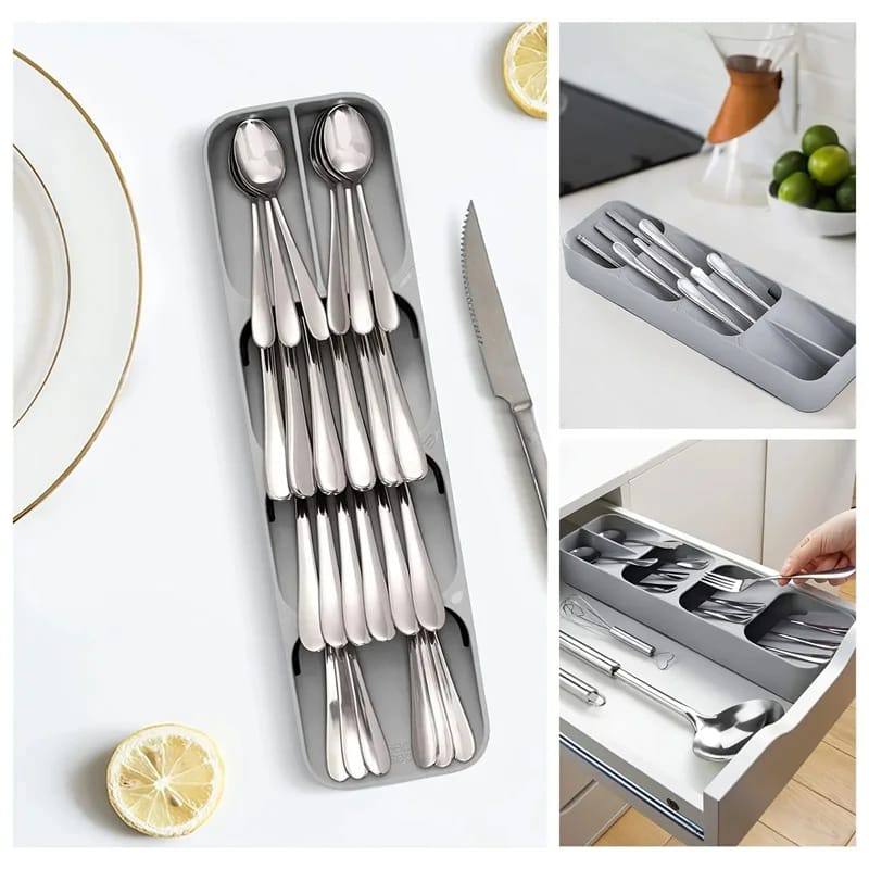 Compact cutlery holder