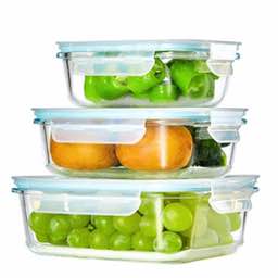 3in1 glass Preservation Bowls with air tight silicon covers