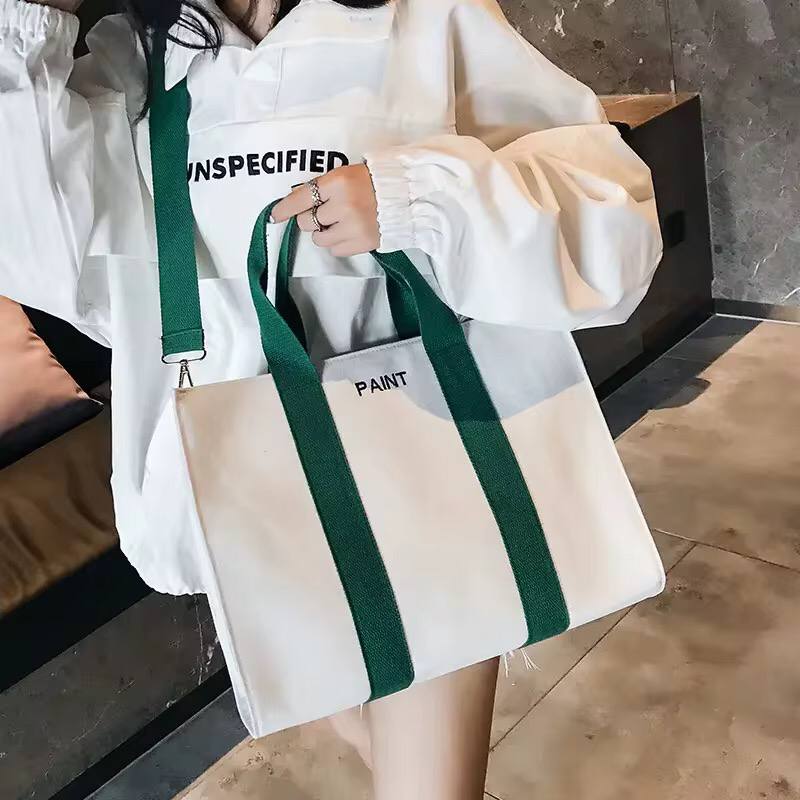 FASHIONABLE COTTON CANVAS TOTE BAG