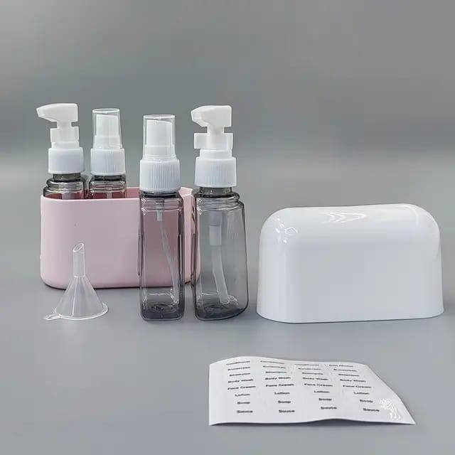 4in1 50ml Travel Bottle set For Shampoo, Shower Gel,Hand wash ,Lotion,Pray Travel Kit Accessories