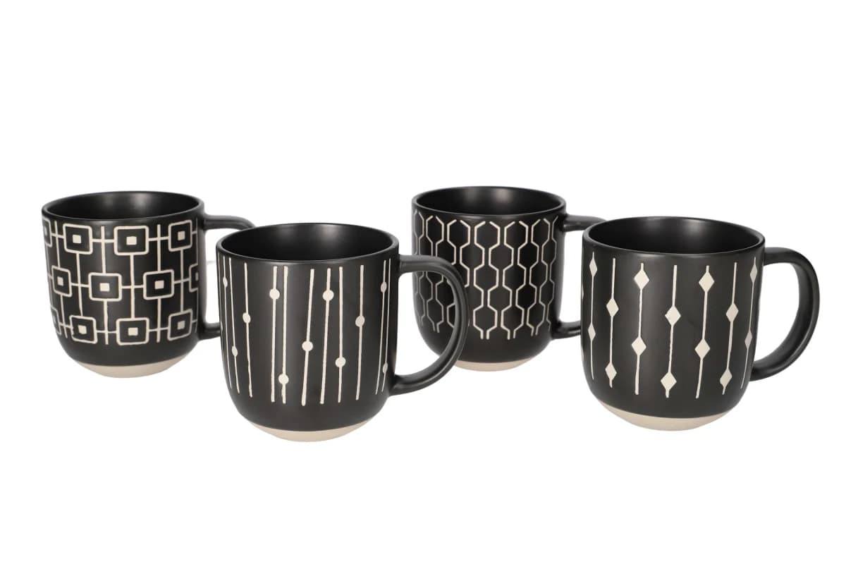 6pcs set Black porcelain coffee coffee cups