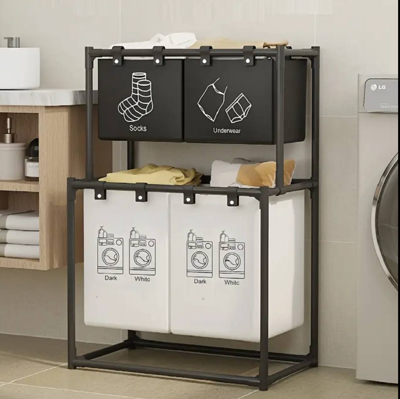 New Laundry basket Foldable dirty clothes organizer with wheels