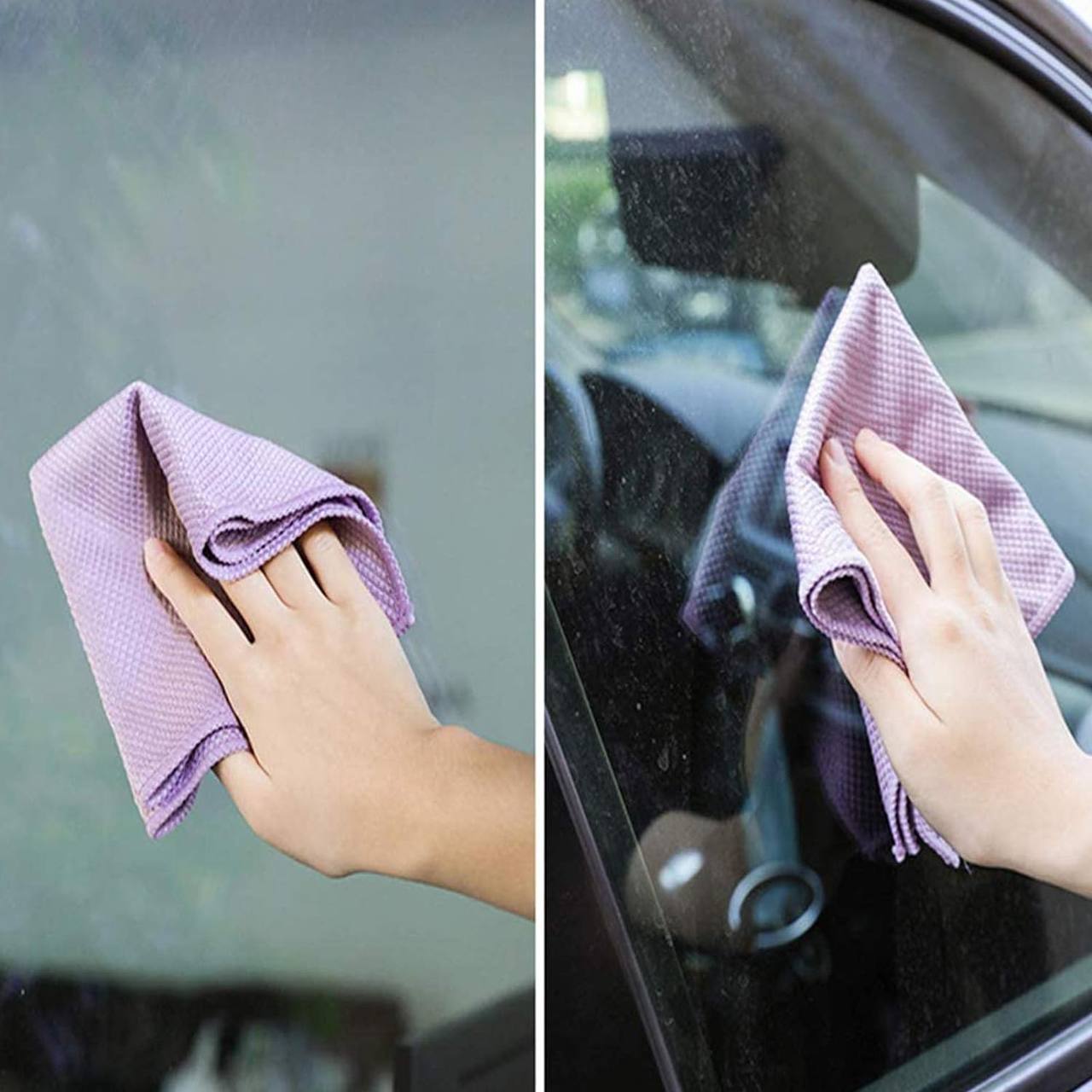 5pcs Fish Scale Microfiber glass Cleaning Cloth