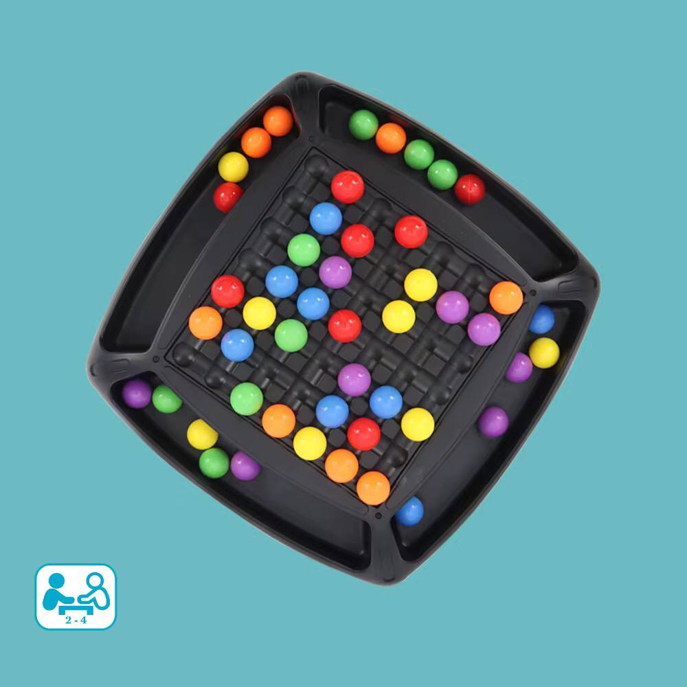 48 ball beads game, Puzzle Magic, Chess Board Games Rainbow Ball Elimination Toy