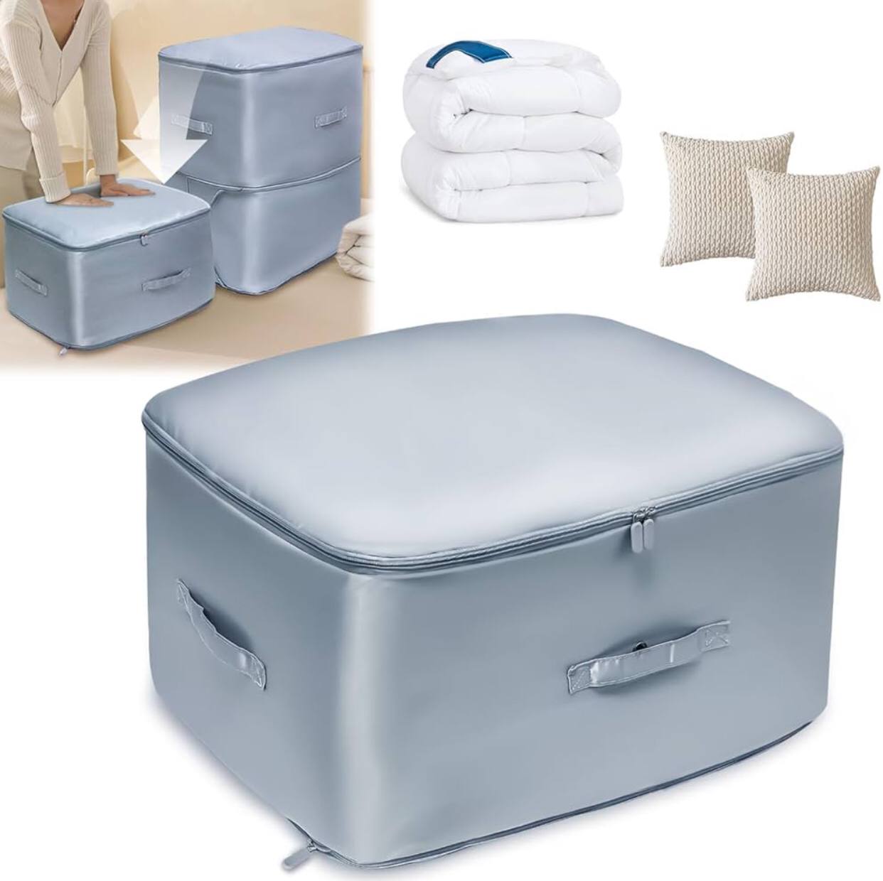 Compressed Duvet storage bag
Cloths storage bag