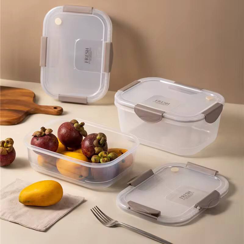 3 pc Reusable Food Storage Container for Fresh and Longer Lasting Snacks, Fruits, and Soups - Ideal for Home, Picnic,office and Travel