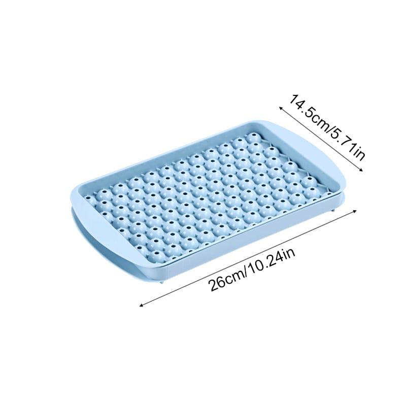 104 grid mini round ice cube tray mold with lid