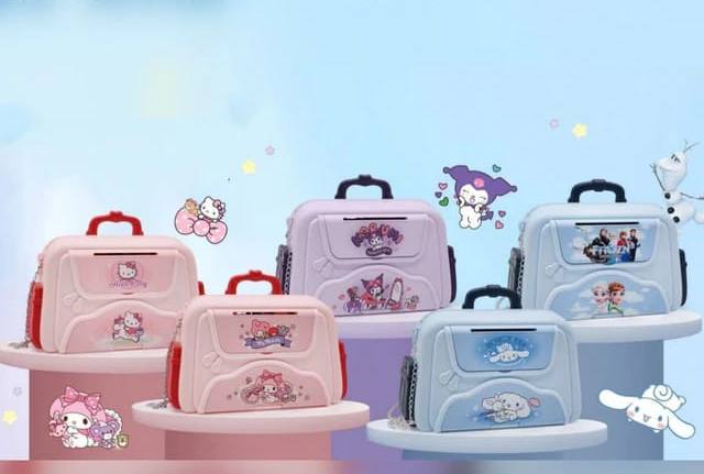 Handbag design Password and Fingerprint portable ATM Money Music Money Box Savings Can