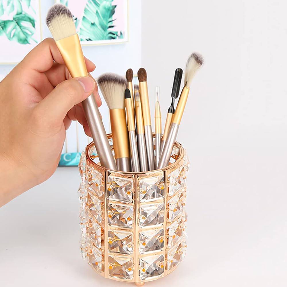 Make up brushes sparkling cylinder