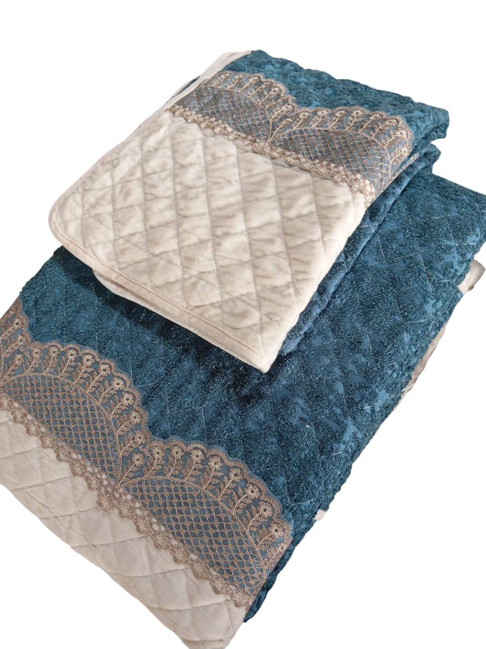 Heavy laced velvet bedcovers