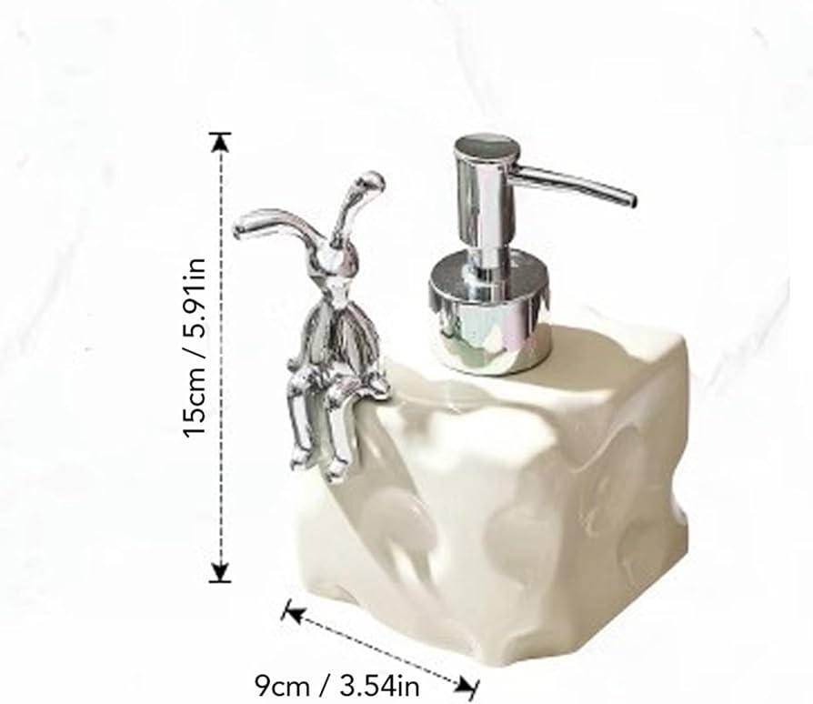 Rabbit Cheese ceramic bottled Home Liquid Soap Dispenser