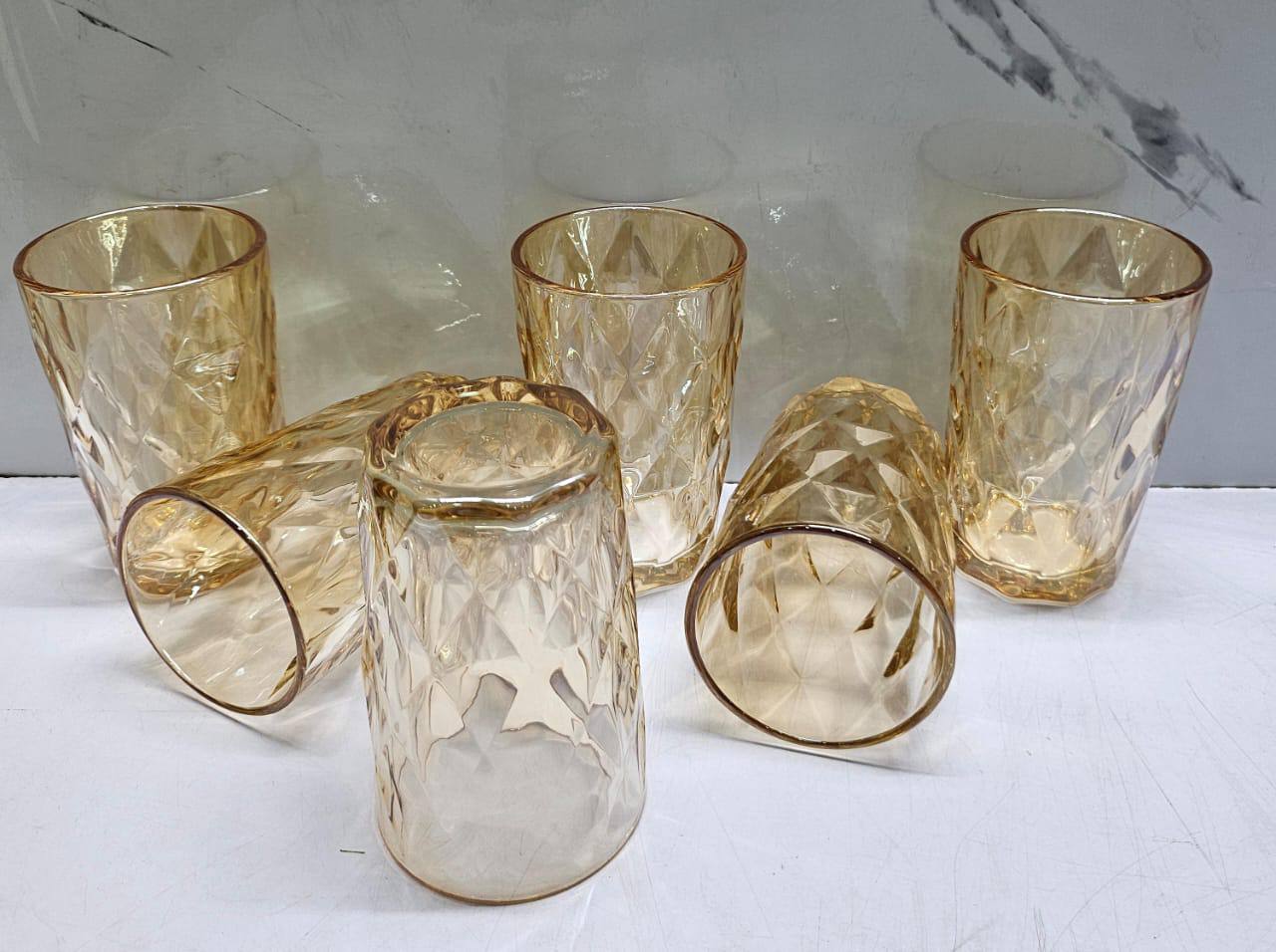 Coloured Heavy gauge thick WATER glass