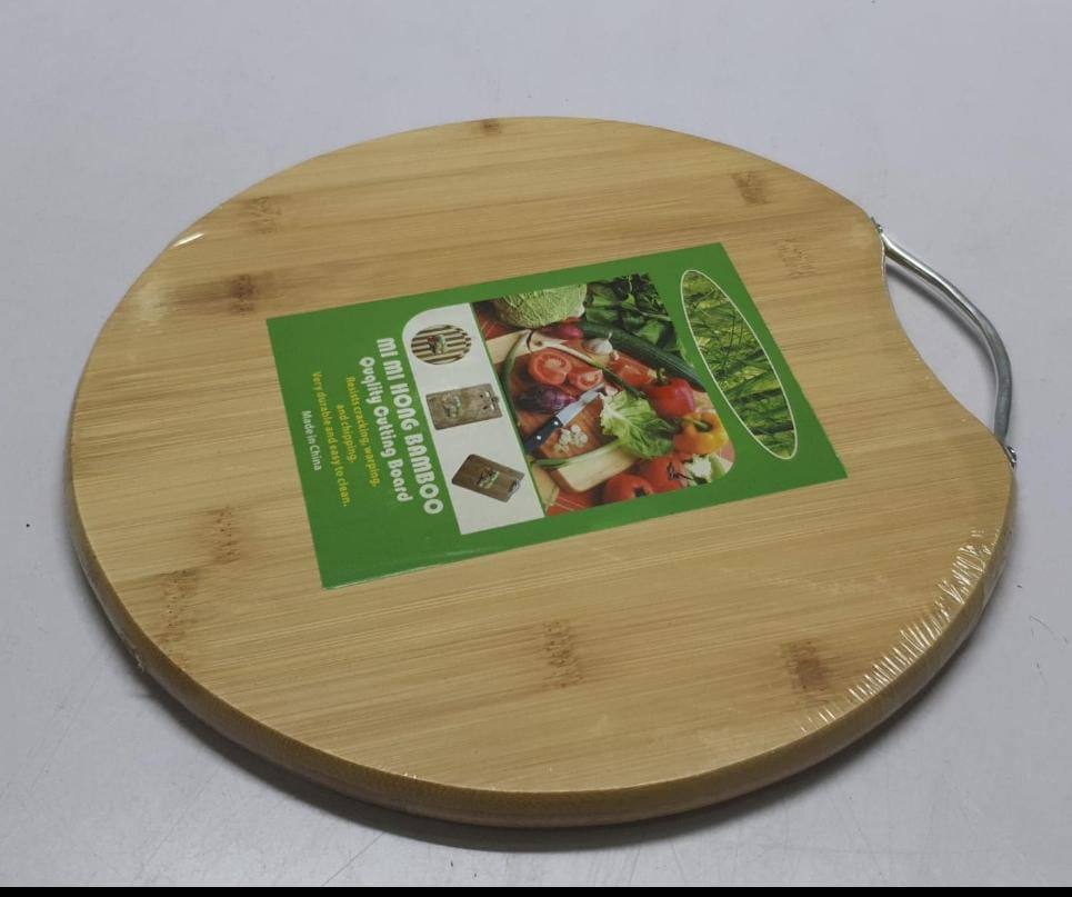 High quality Round bamboo chopping board with handle *