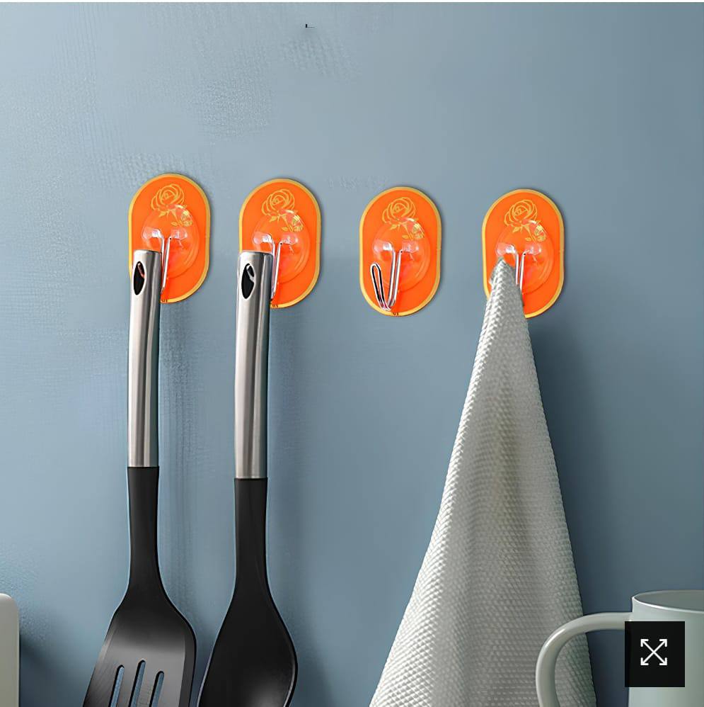 6 Pack fruit design Stylish multi-purpose adhesive hooks.