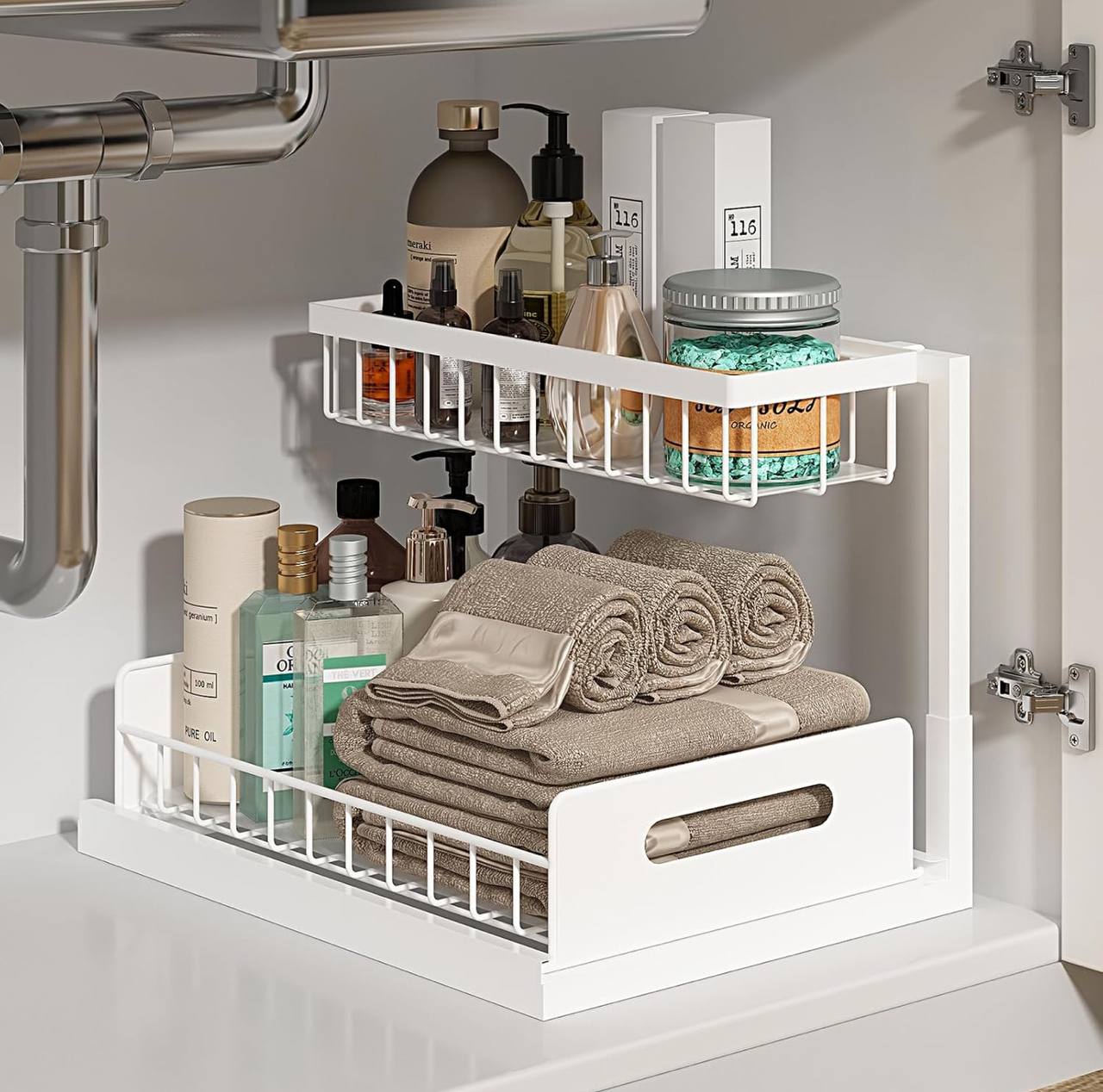 2 Tire Multipurpose Organizer With Slide Rails