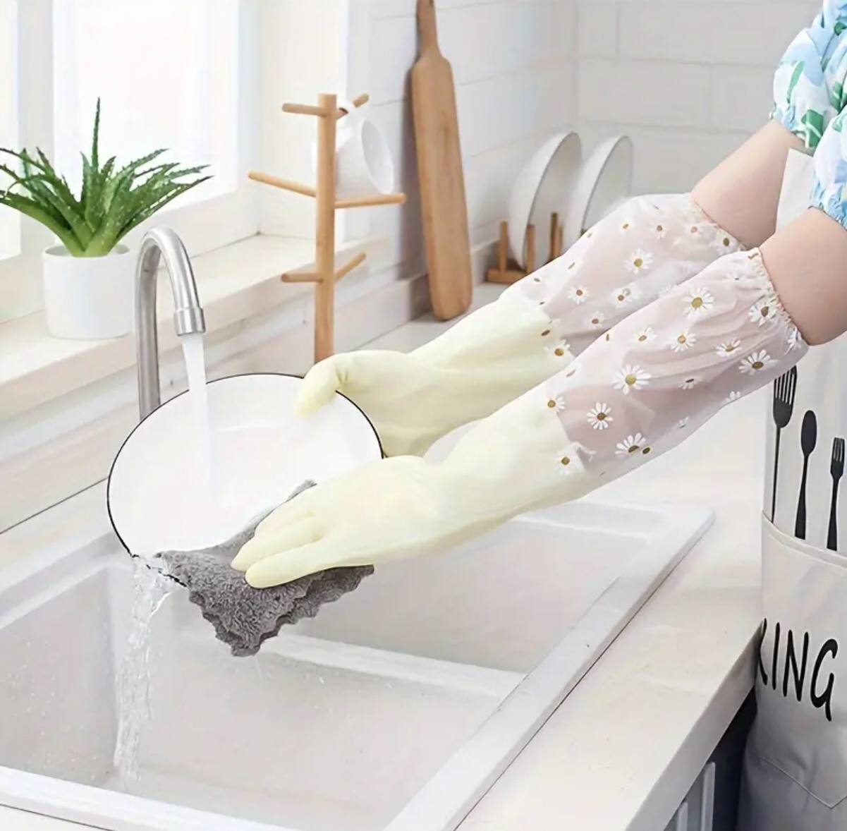 1 Pair Of Thermal Dishwashing Gloves, Thick And Durable, Waterproof Non-slip
