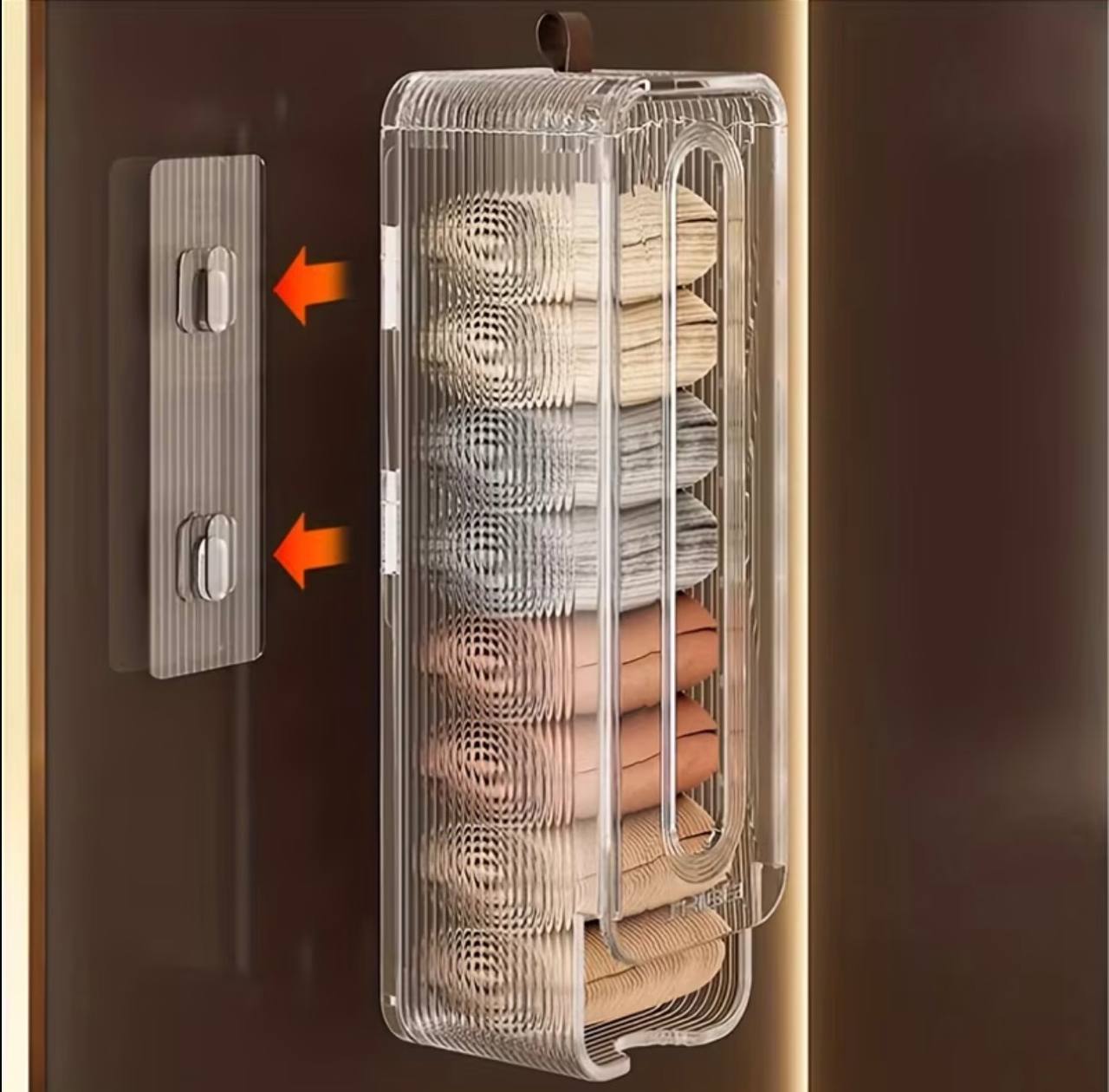 Wall mounted undergarments/socks organizer