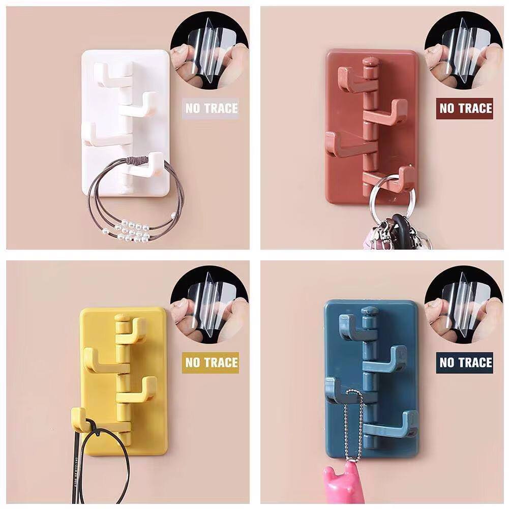 Wall Adhesive 4 way hooks each design with 4 hooking points