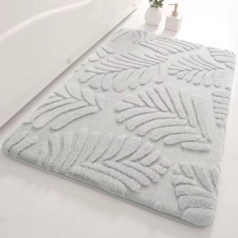 Memory sponge modern bath rugs faux rabbit fur .