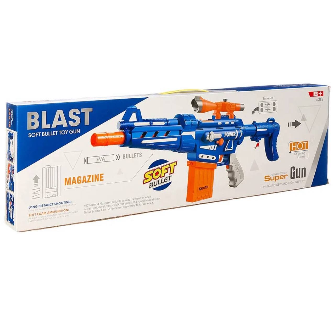 Blast soft bullet toy gun - long distance shooting +8y