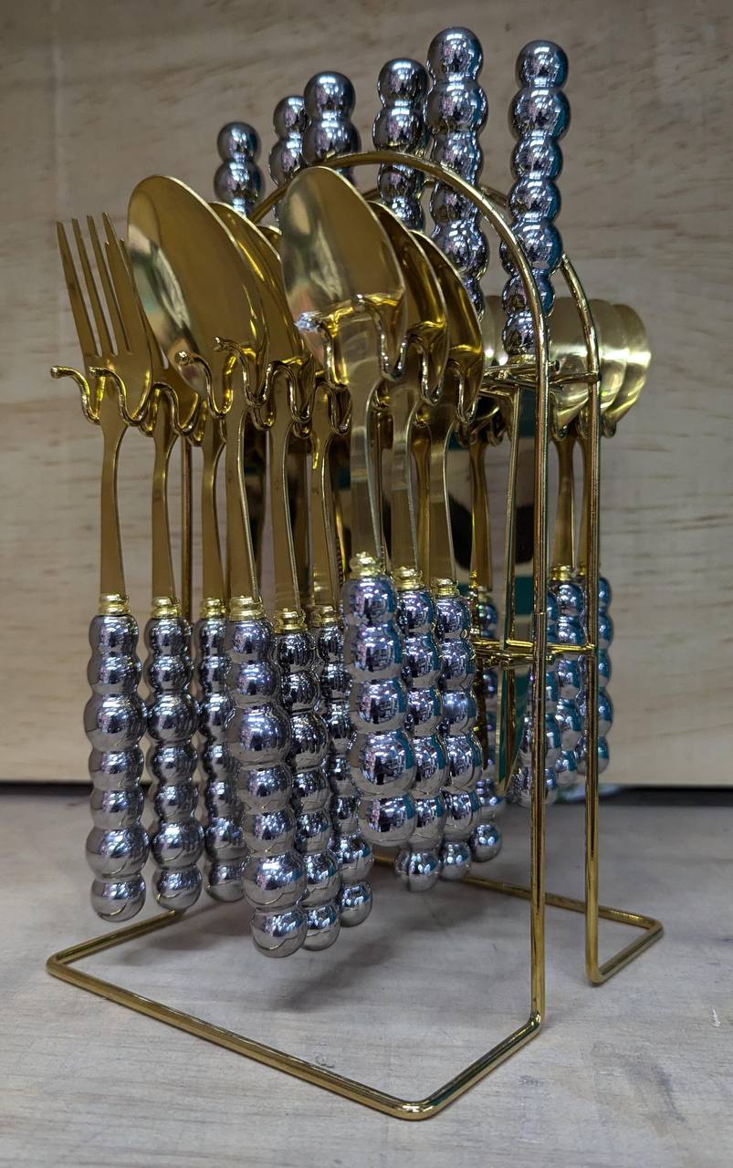 24pc Quality Gold cutlery set