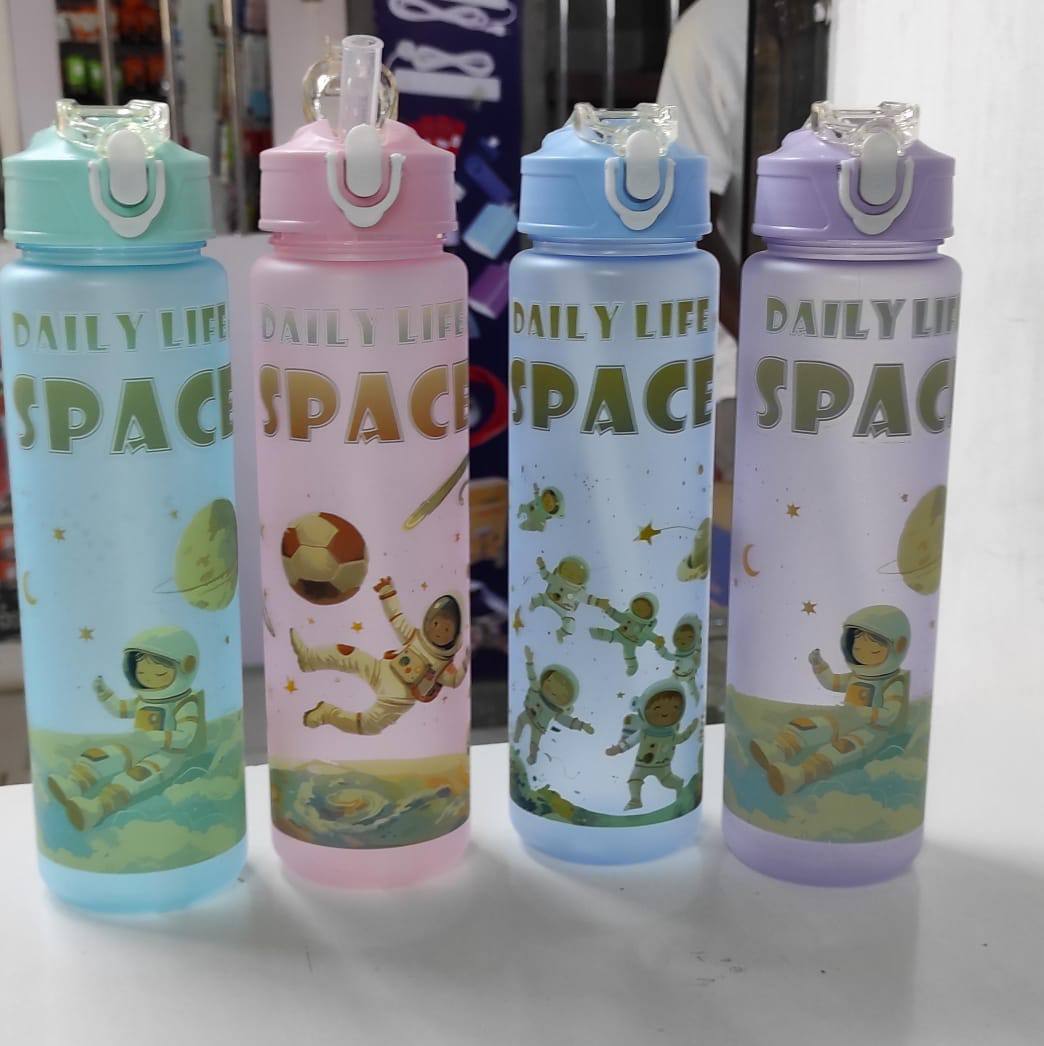 850ml kids space water, space frosted water bottle