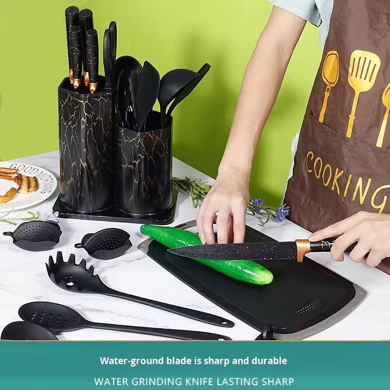 25PC Marble Silicone Spoons
