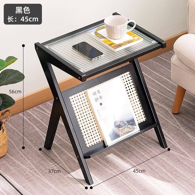 Rattan Side Table/ Bedside Table/Boho End Table