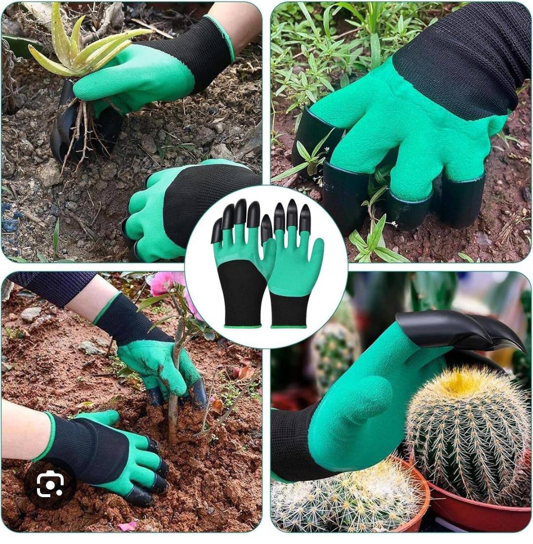 Gardening gloves with claws
