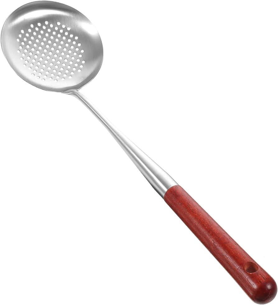38cm long wooden handle serving spoon