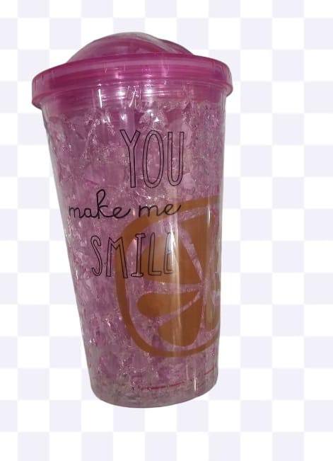 Stylish double wall frost ice smoothie cup