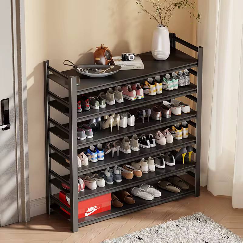Space saving 5 layer full metallic shoe rack