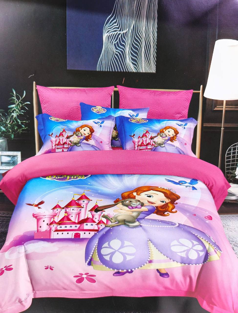 Cartoon themed duvet one sheet one pillowcases