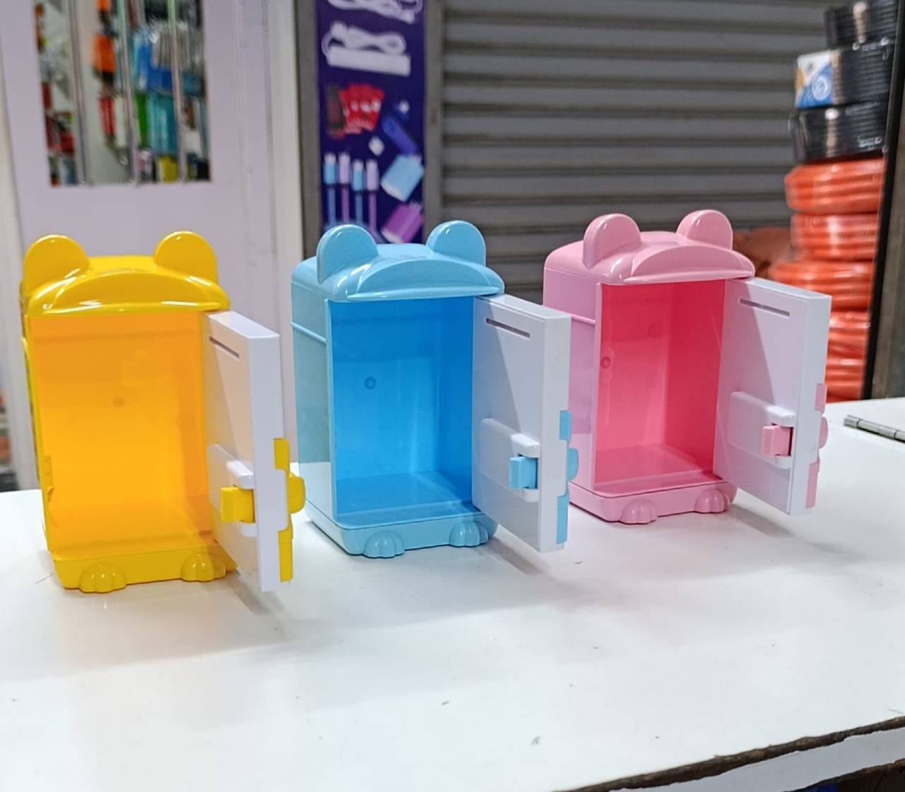 Manual mini kids home bank