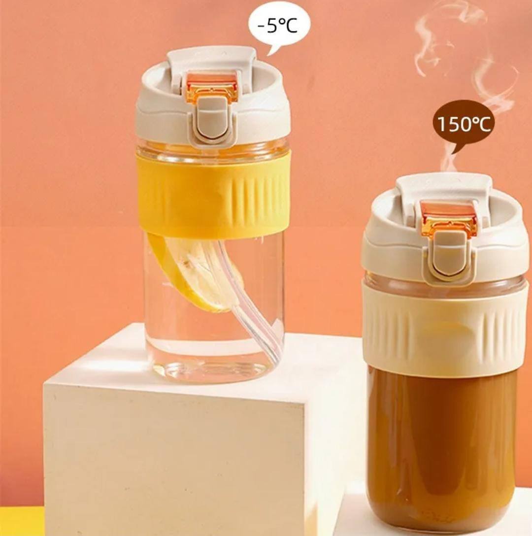 550ml borosilicate glass anti-scalding coffee thermocup