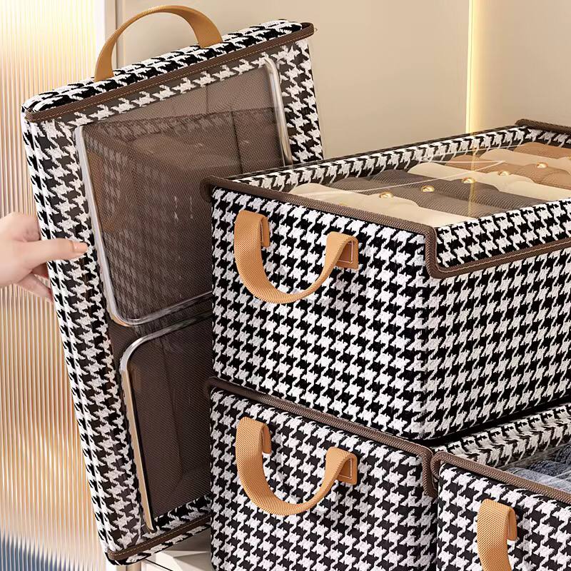 Wardrobe Foldable dotted Closet Organizer with a Cover